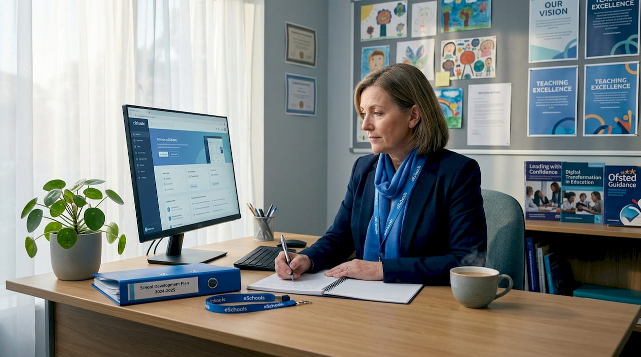 School headteacher reviews website for accessibility